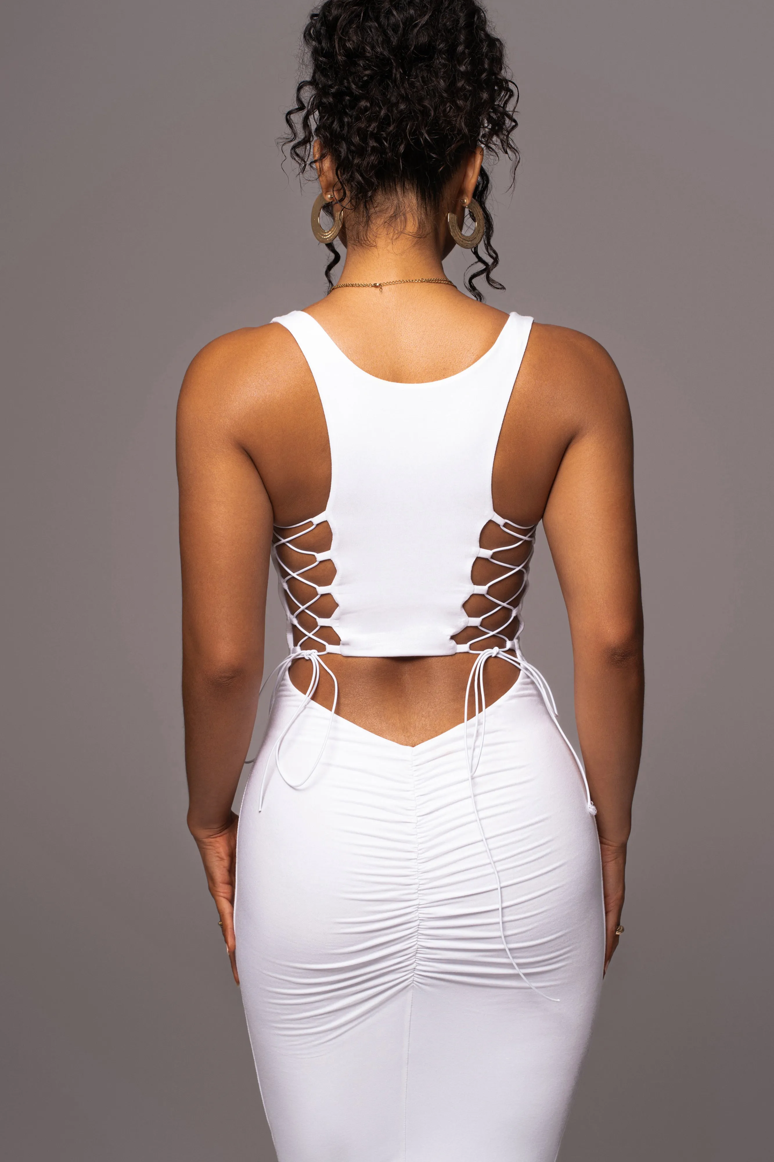 Ivory Late Nights Midi Dress sold by JLUXLABEL product image thumbnail 2