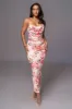 Ivory Floral Georgiana One Shoulder Maxi Dress sold by JLUXLABEL