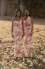 Ivory Floral Georgiana One Shoulder Maxi Dress sold by JLUXLABEL