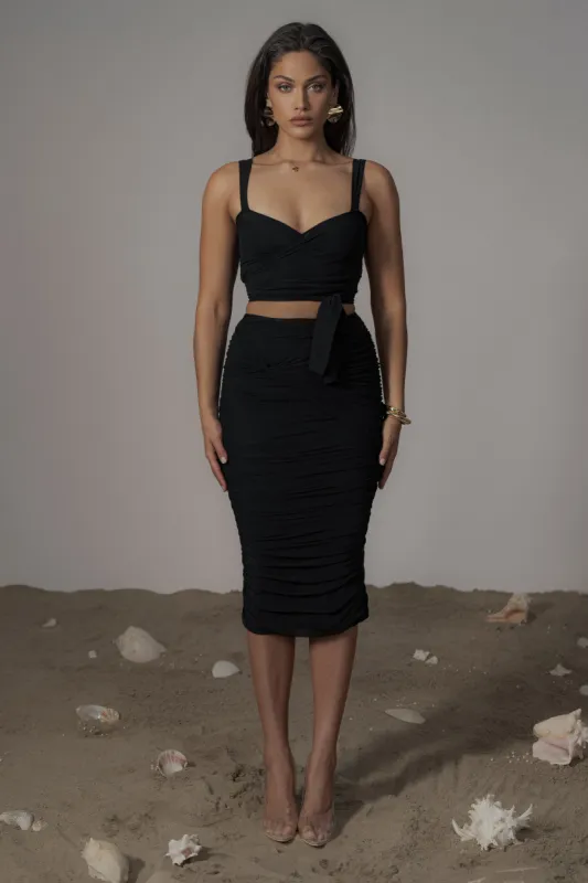 Black Extend Your Stay Skirt Set sold by JLUXLABEL