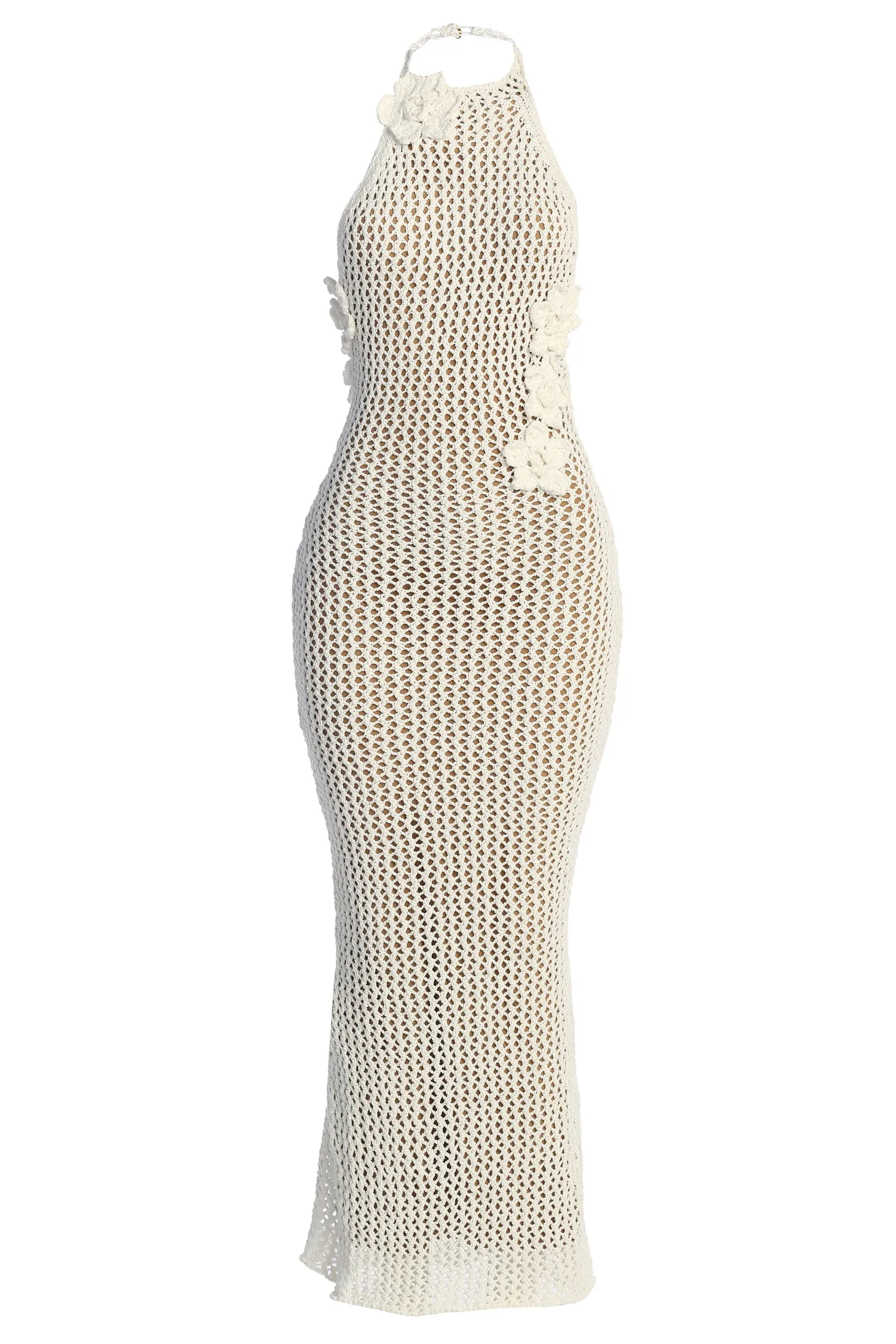 Ivory Paradise Crochet Maxi Dress sold by JLUXLABEL product image thumbnail 3
