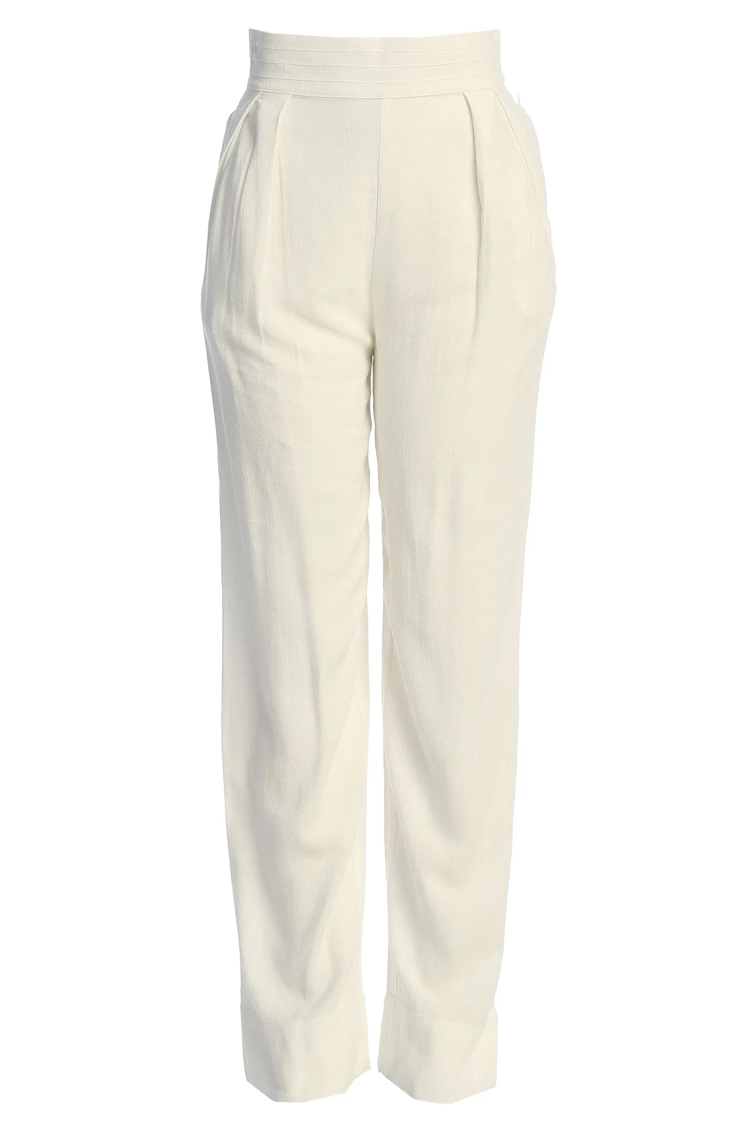 Ivory Villa Views Linen Trousers sold by JLUXLABEL product image thumbnail 2