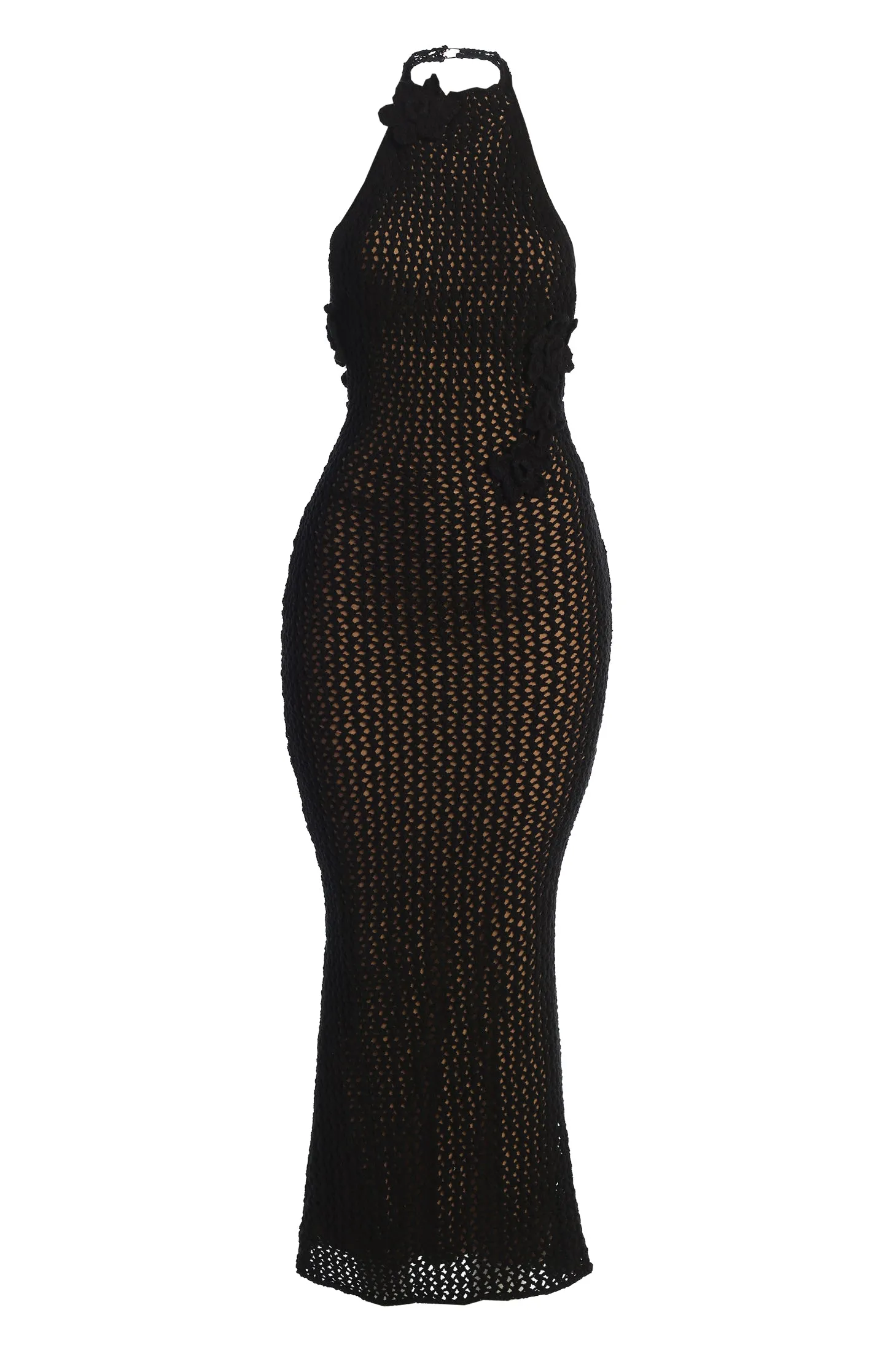 Black Paradise Crochet Maxi Dress sold by JLUXLABEL product image thumbnail 3