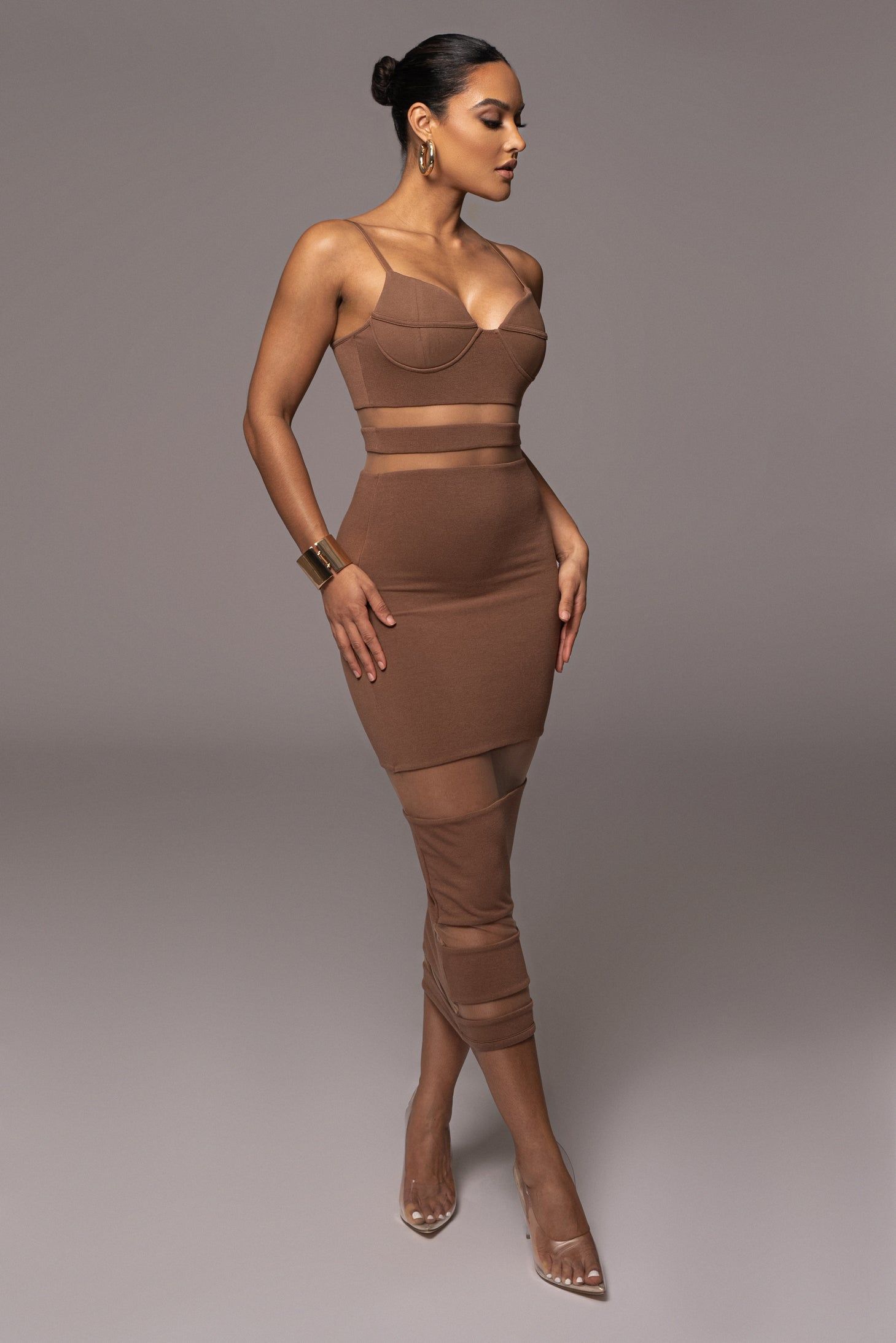 Pecan Alysiha Midi Dress sold by JLUXLABEL product image thumbnail 3