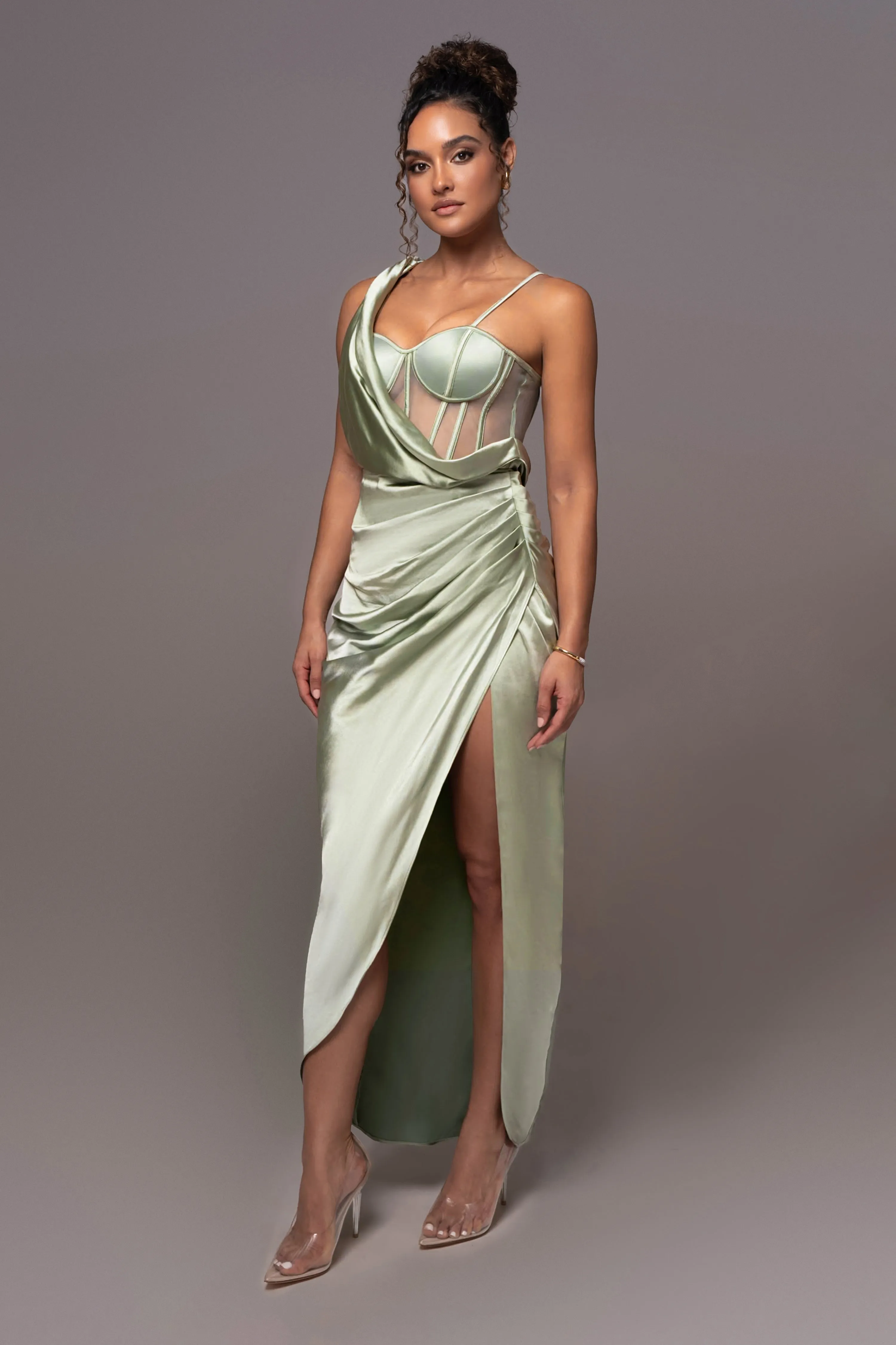 Sage Anastacia Drape Maxi Dress sold by JLUXLABEL product image thumbnail 3