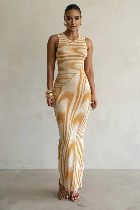 Yellow Chasing Dawn Maxi Dress sold by JLUXLABEL