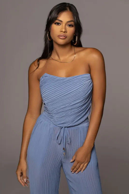 Ice Blue Selene Corset Top sold by JLUXLABEL