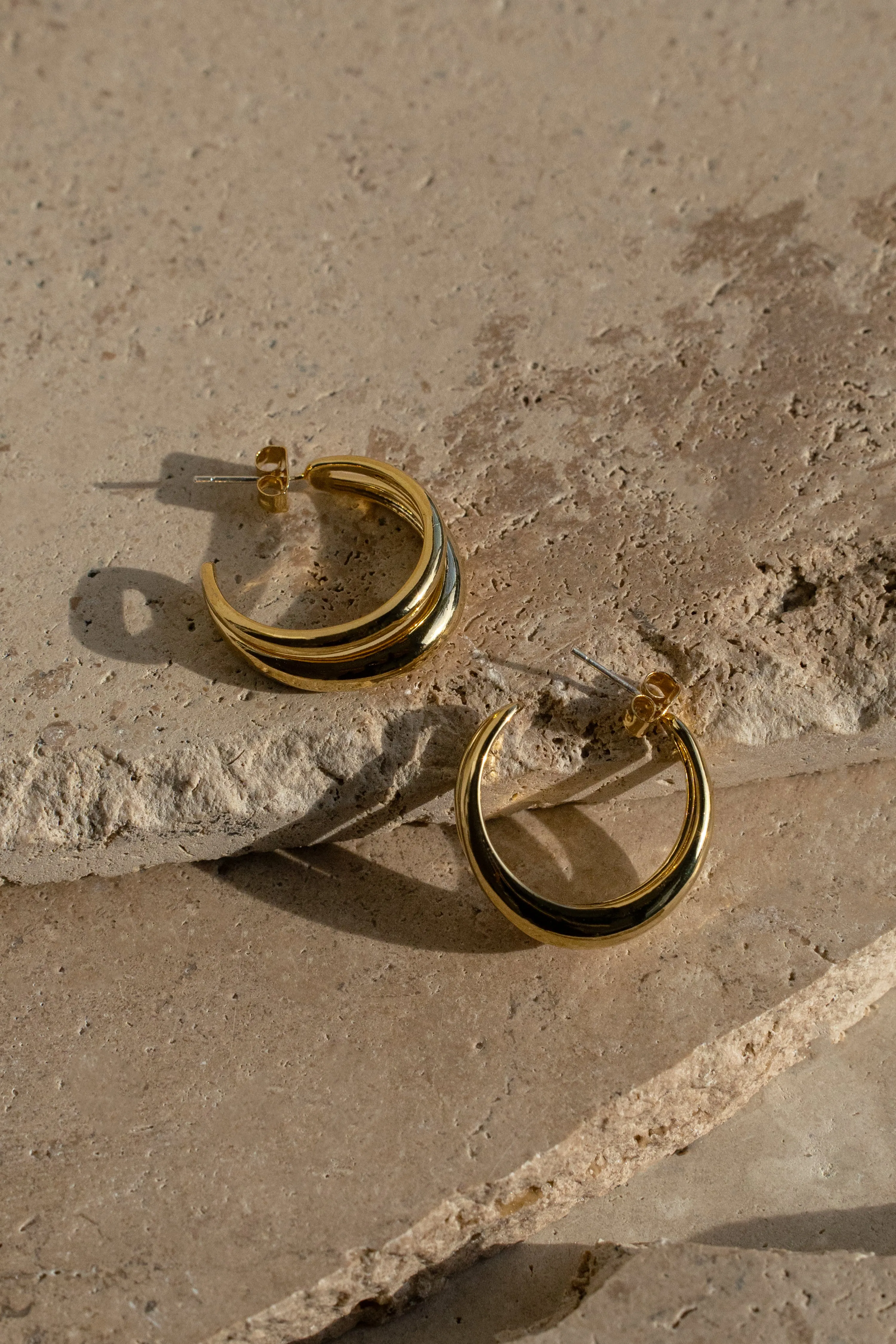 Gold Eastwood Hoop Earrings sold by JLUXLABEL