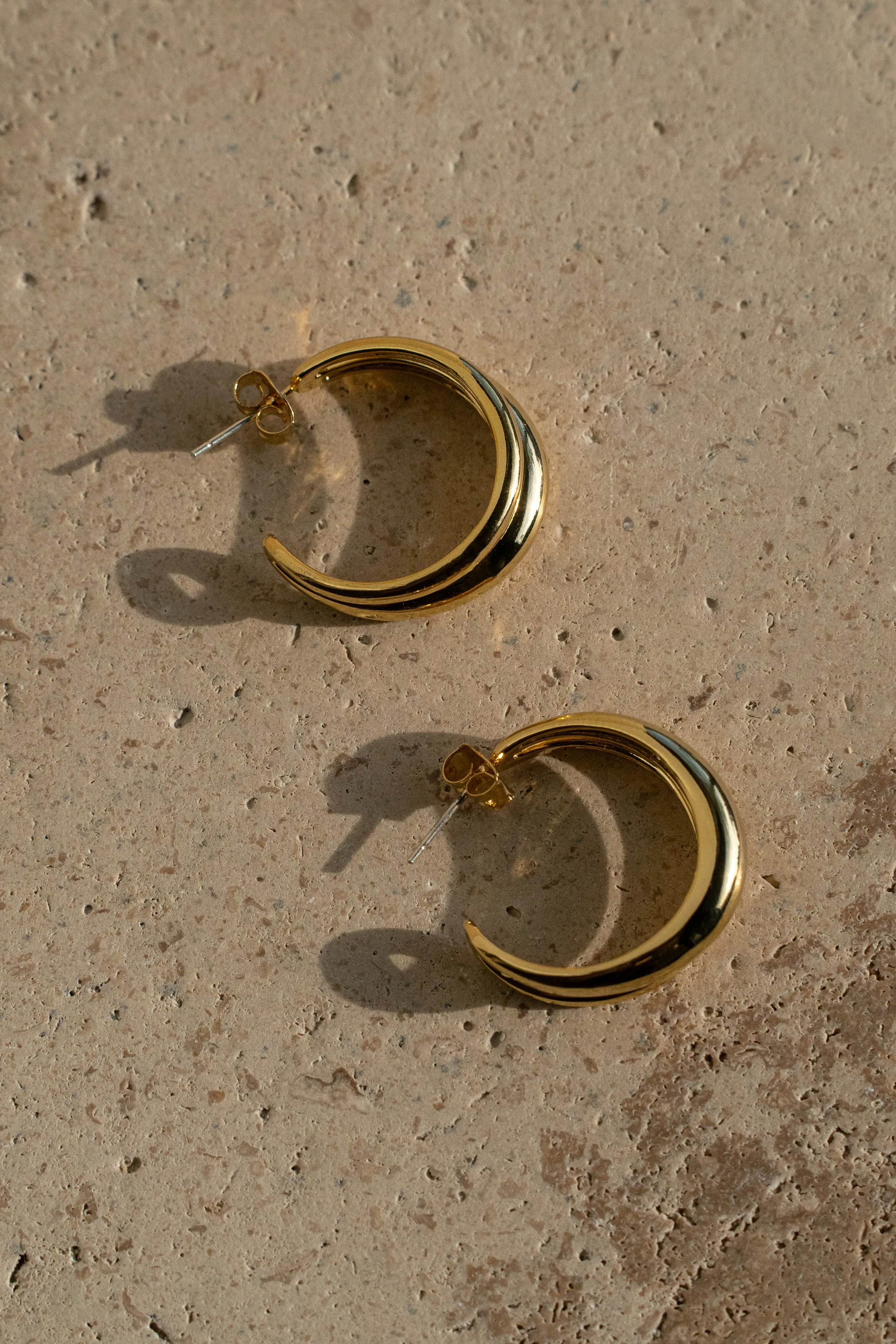 Gold Eastwood Hoop Earrings sold by JLUXLABEL product image thumbnail 2