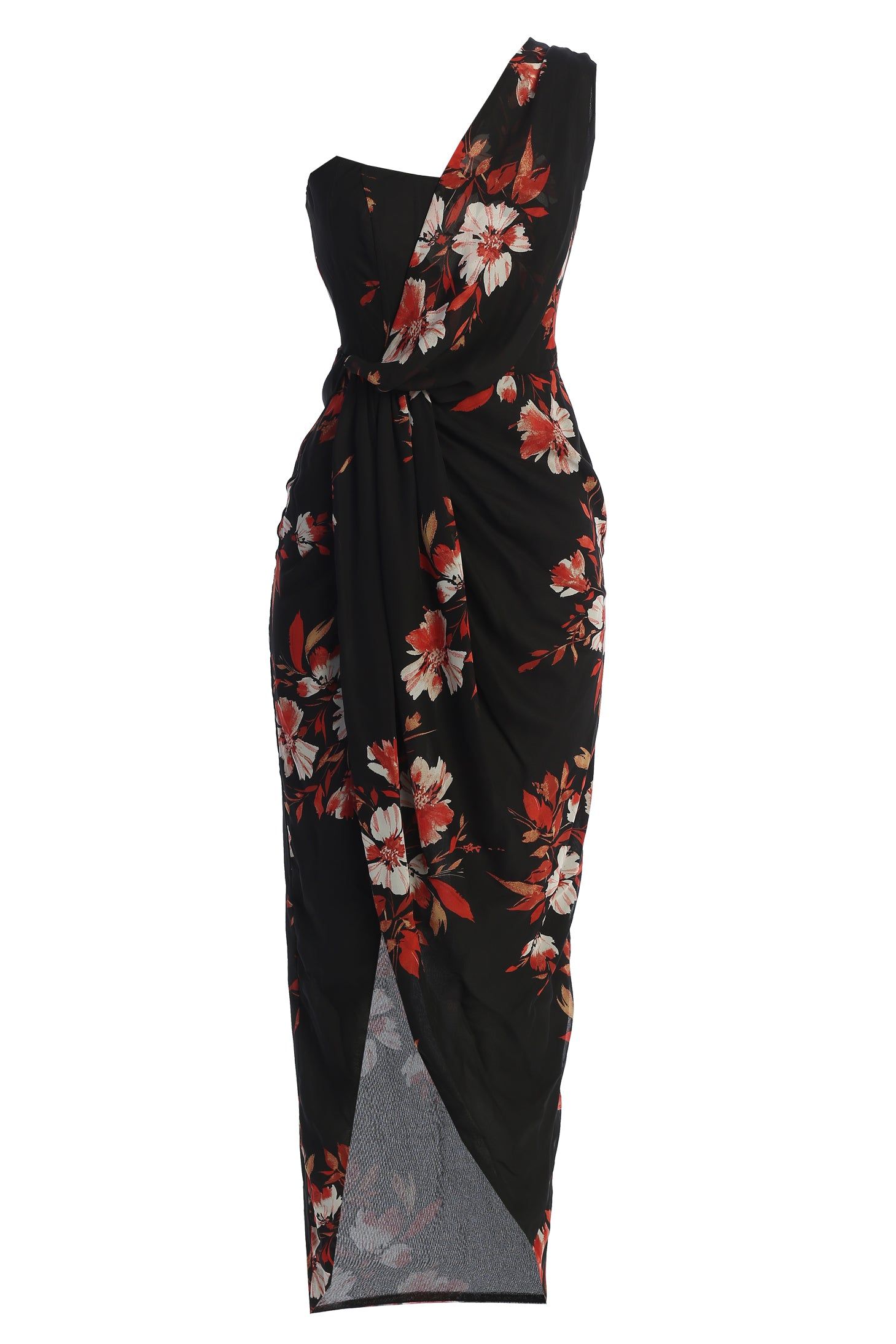 Red Floral Dream Chiffon Dress sold by JLUXLABEL product image thumbnail 2