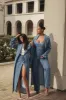 Medium Wash Savannah Belted Denim Coat sold by JLUXLABEL