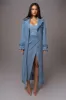 Medium Wash Savannah Belted Denim Coat sold by JLUXLABEL