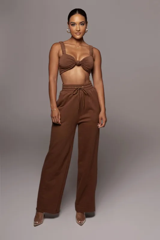 Chocolate Kiley Crop Top sold by JLUXLABEL