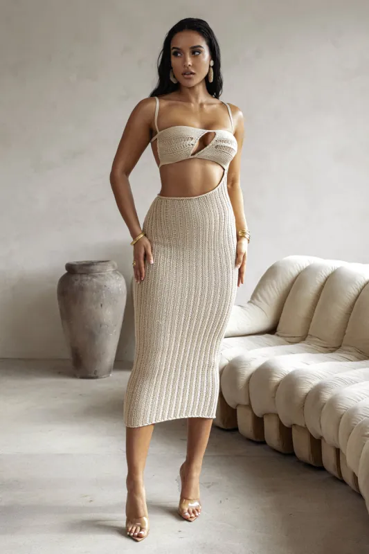 Beige Coastal Escape Dress sold by JLUXLABEL