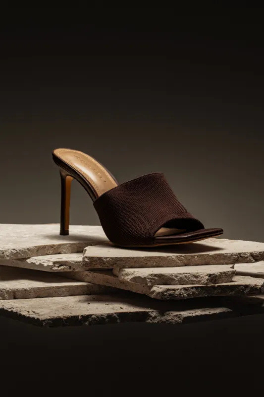 Chocolate Alaine Square Toe Heels sold by JLUXLABEL