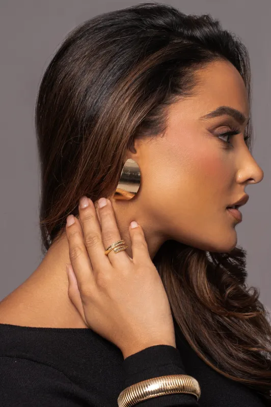 Gold Nita Earrings sold by JLUXLABEL