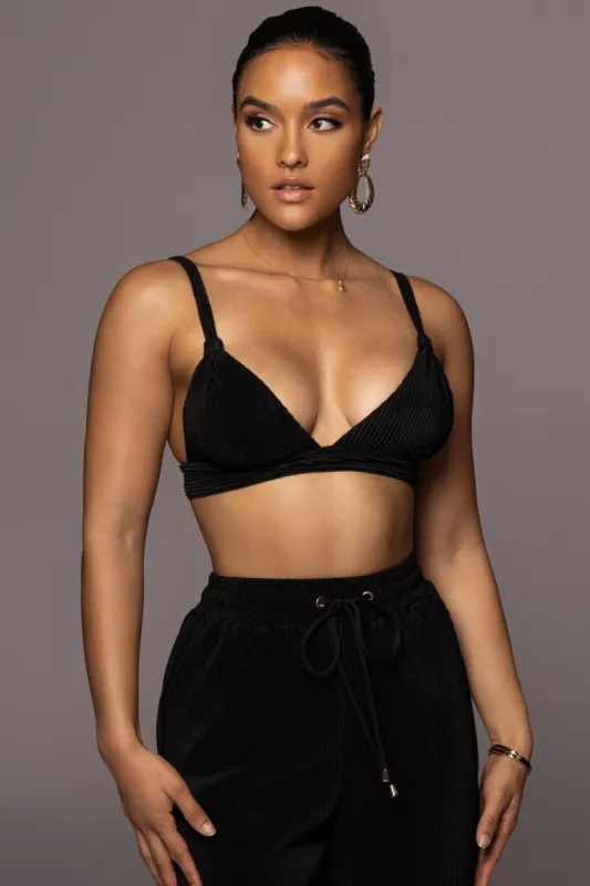 Noir Going Steady Bralette Top sold by JLUXLABEL