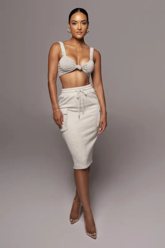 Grey Kiley Crop Top sold by JLUXLABEL