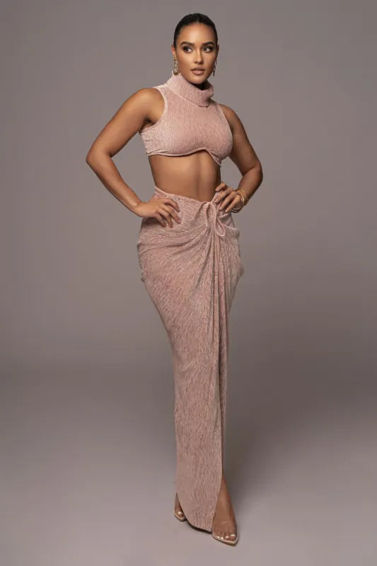 Champagne Chosen One Velvet Skirt Set sold by JLUXLABEL