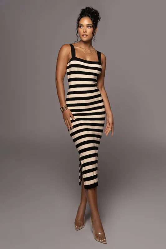 Black Not Too Far Midi Dress sold by JLUXLABEL