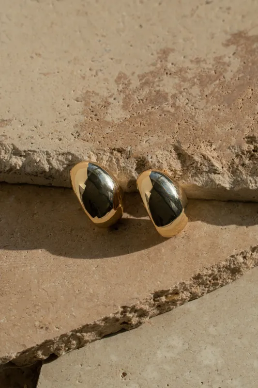 Gold Brie Earrings sold by JLUXLABEL