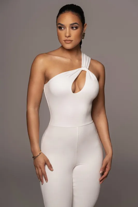 White Amirah Keyhole Jumpsuit sold by JLUXLABEL