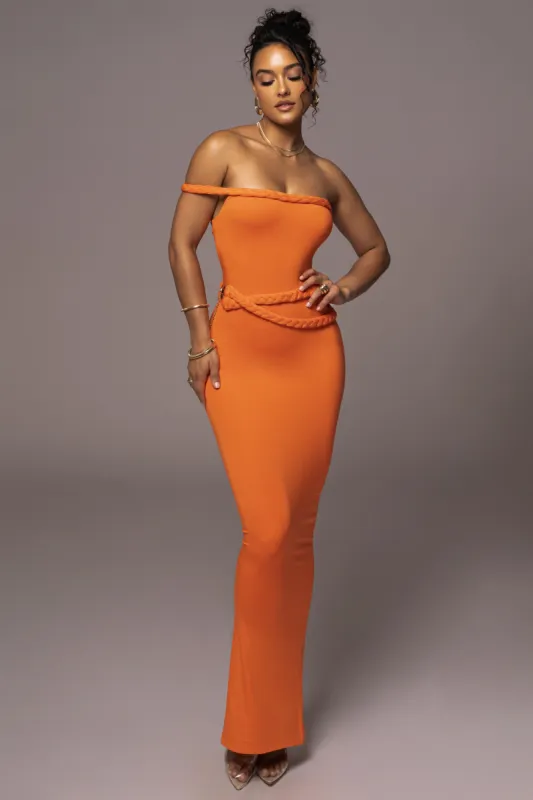 Tangerine One Of One Maxi Dress sold by JLUXLABEL