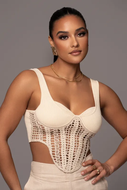 Ivory Stop And Stare Crochet Top sold by JLUXLABEL