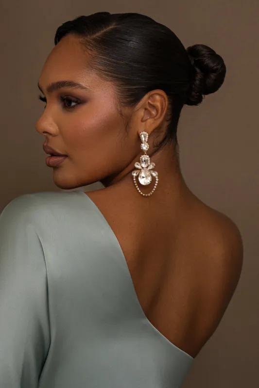 Gold Jadore Crystal Earrings sold by JLUXLABEL