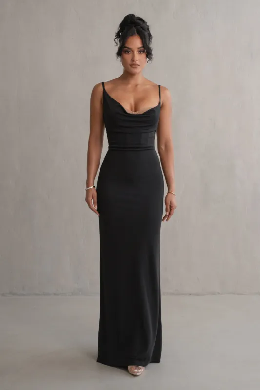 Black Until Forever Maxi Dress made by JLUXLABEL