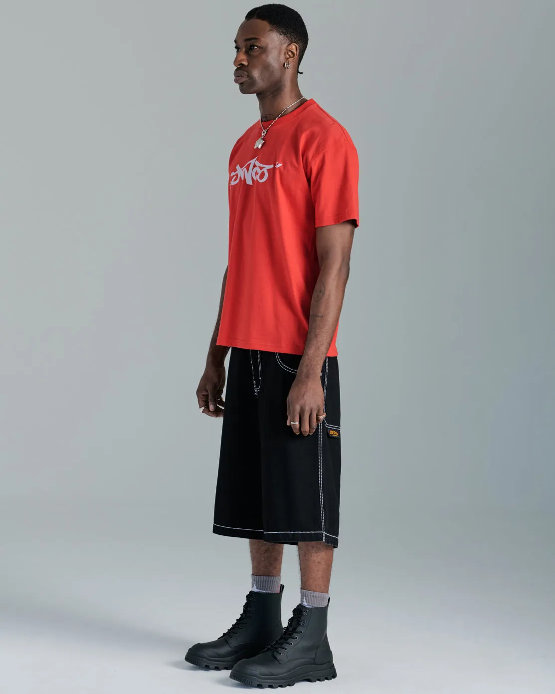 179 Pipes Shorts. 14" Inseam. Jet Black. sold by JNCO product image thumbnail 3