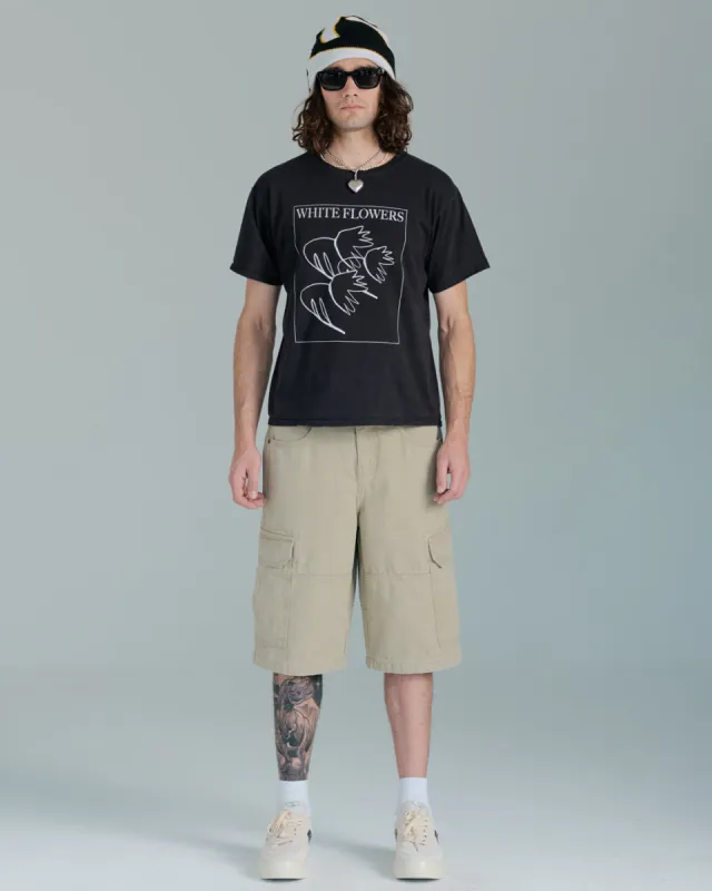 Indicator Cargo Shorts. 14" Inseam. Canvas Khaki. sold by JNCO