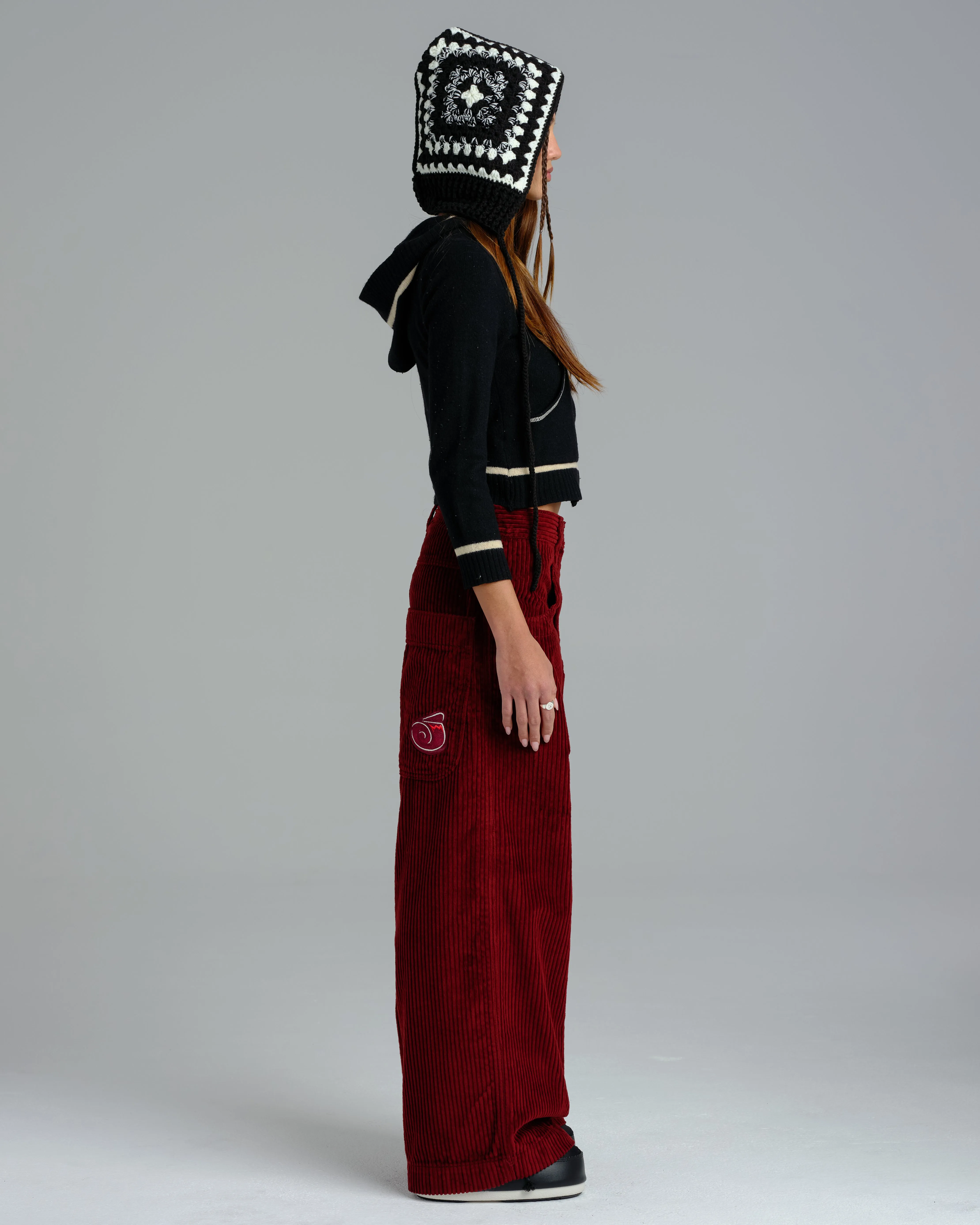 W101 Twin Cannon. 26". 4 Wale Corduroy. Burgundy. sold by JNCO product image thumbnail 4