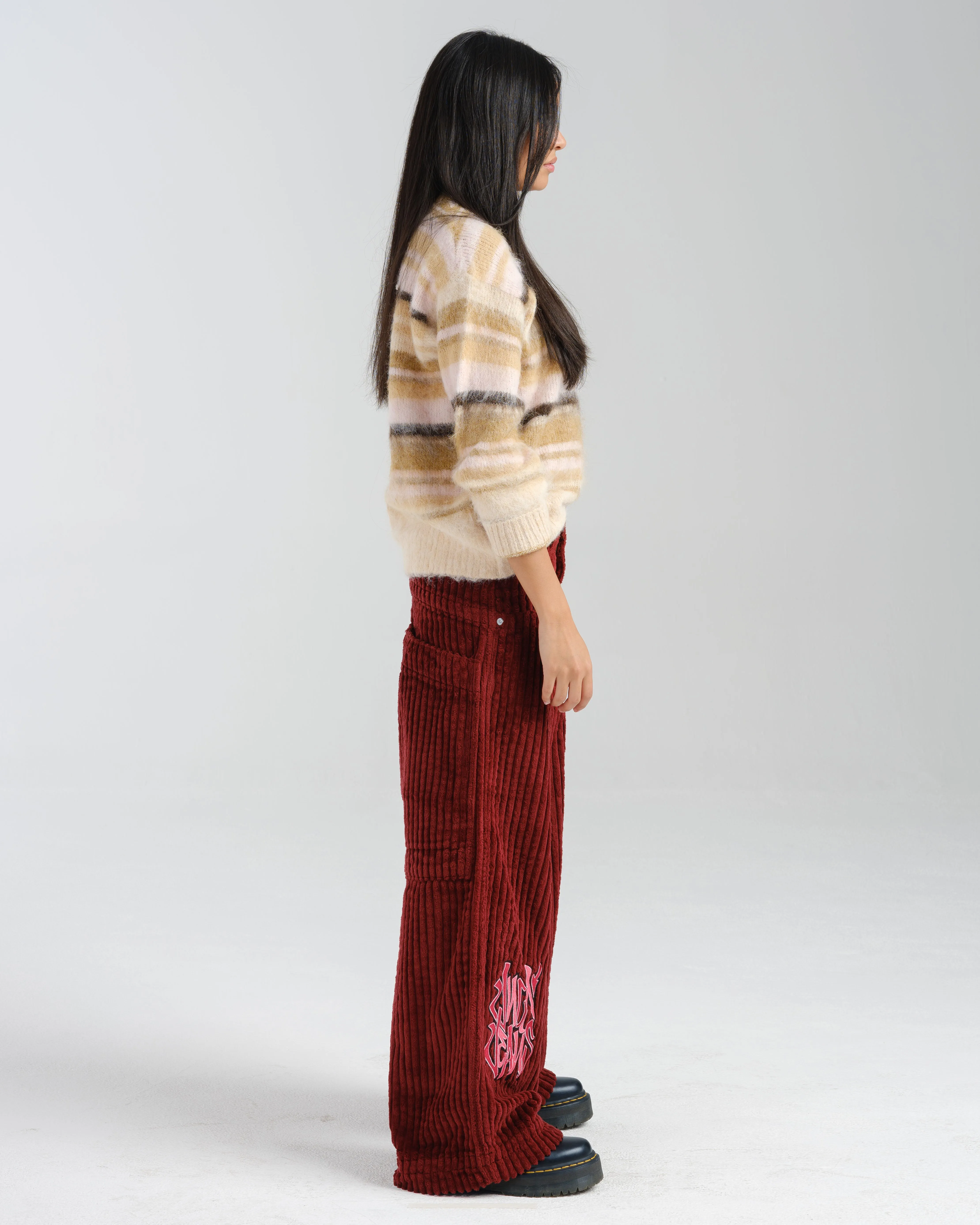 W Rollin. 26". 2 Wale Corduroy. Burgundy. sold by JNCO product image thumbnail 5