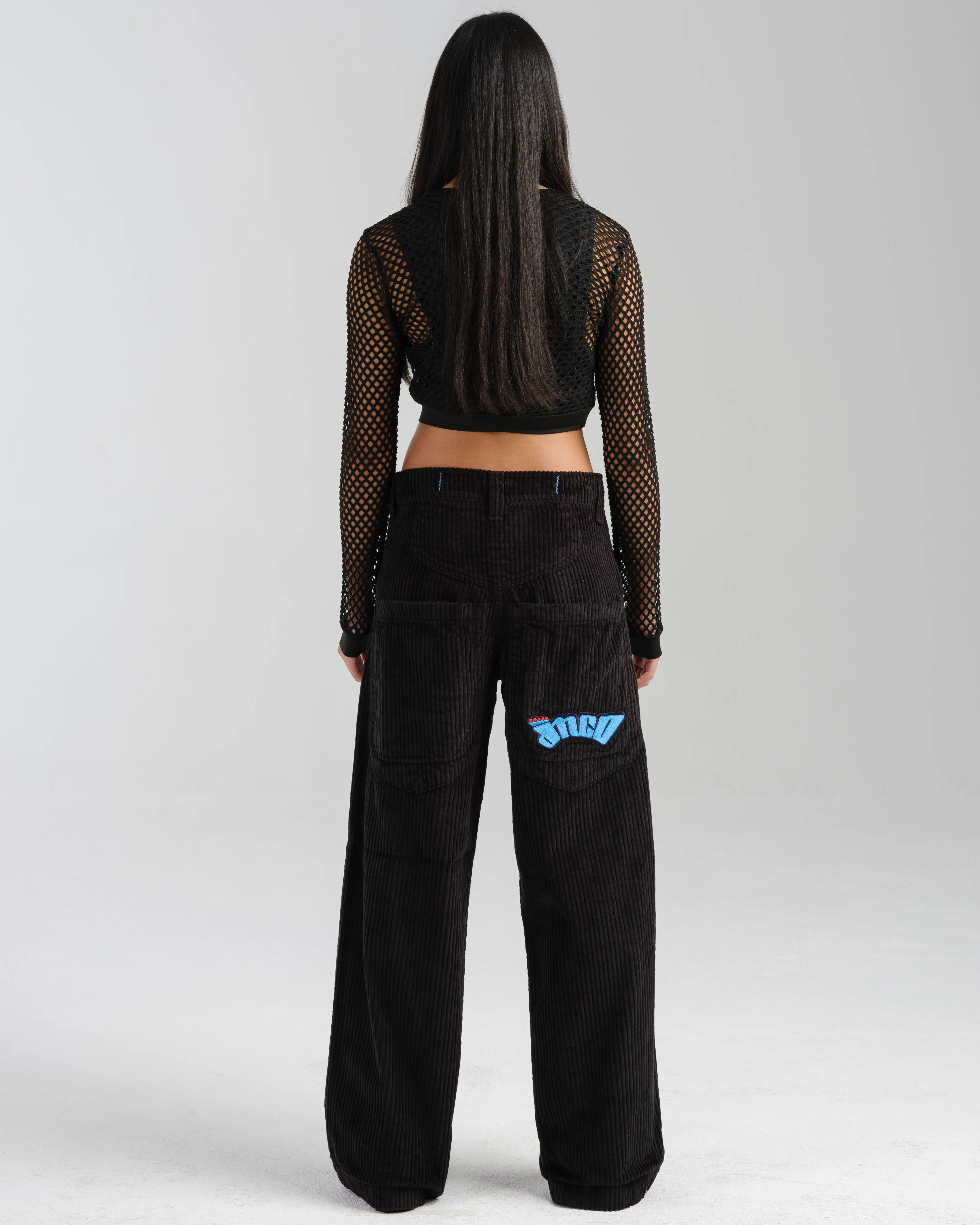 W169 Low Down. 20". 4 Wale Corduroy. Black. sold by JNCO product image thumbnail 2
