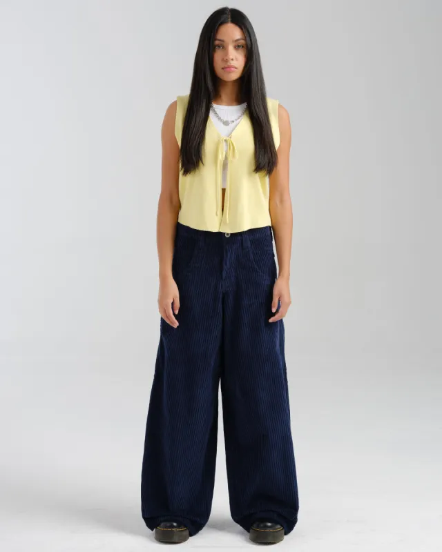 W101 Twin Cannon. 26". 4 Wale Corduroy. Navy. sold by JNCO