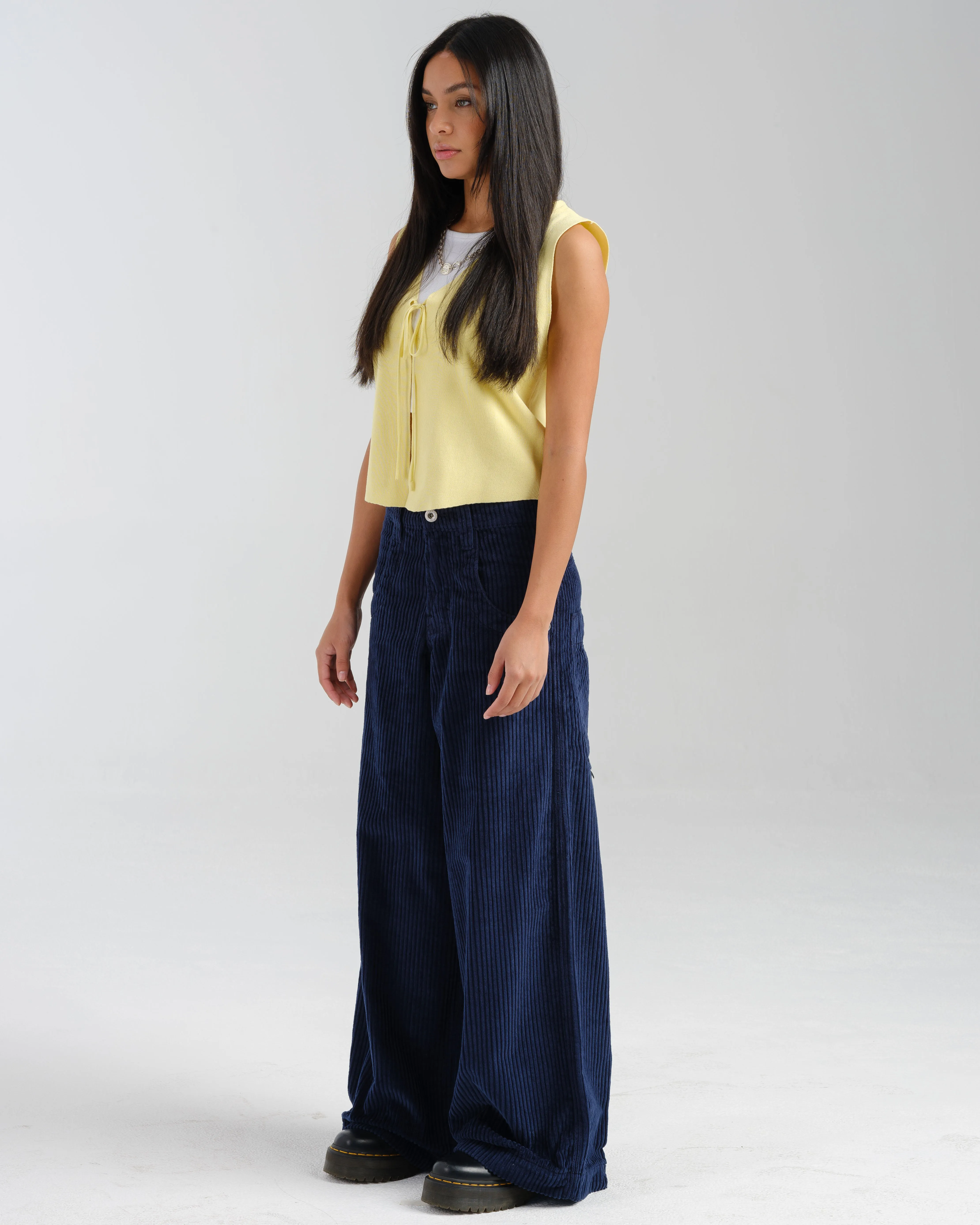 W101 Twin Cannon. 26". 4 Wale Corduroy. Navy. sold by JNCO product image thumbnail 3