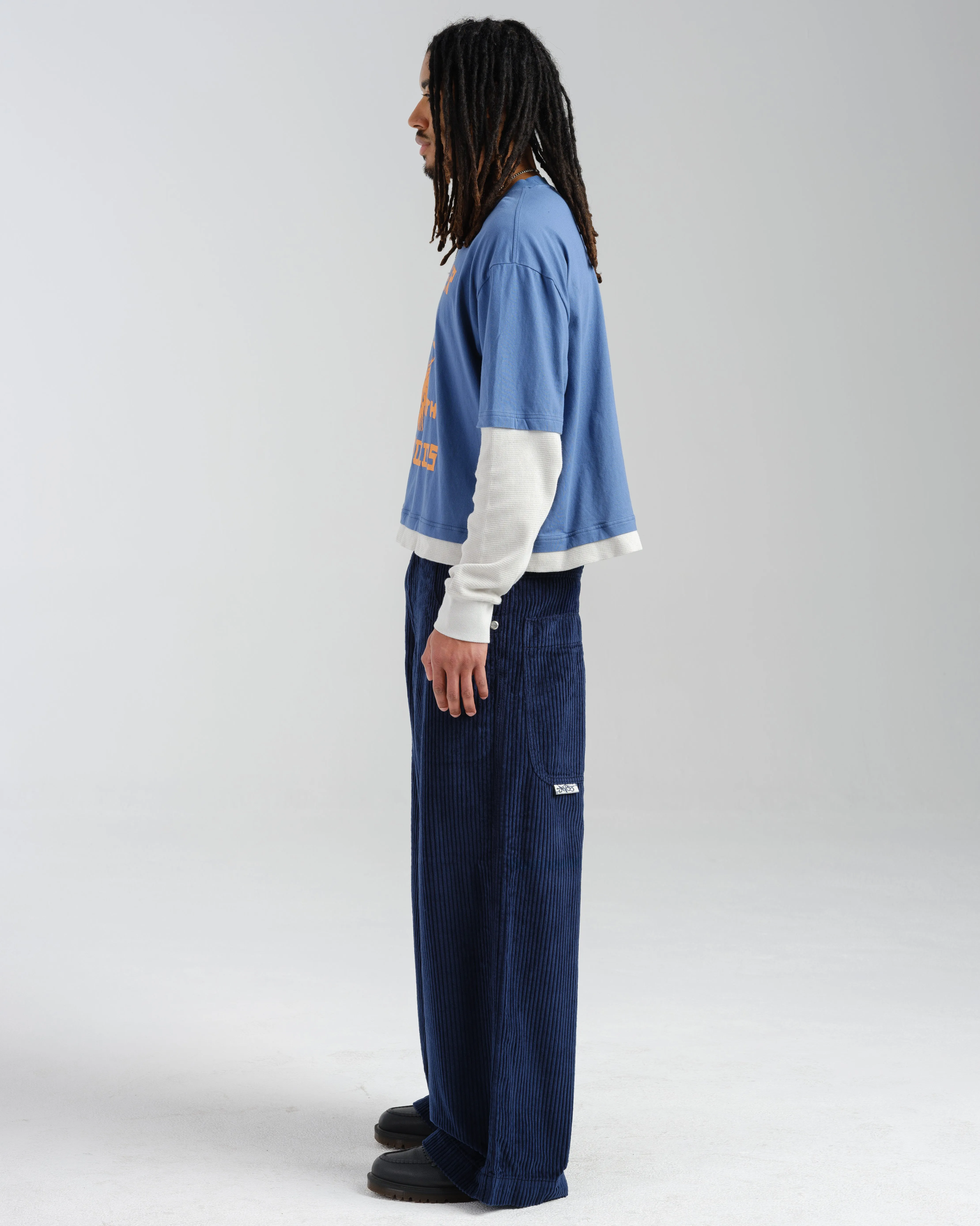 101 Twin Cannon. 26". 4 Wale Corduroy. Navy. sold by JNCO product image thumbnail 4