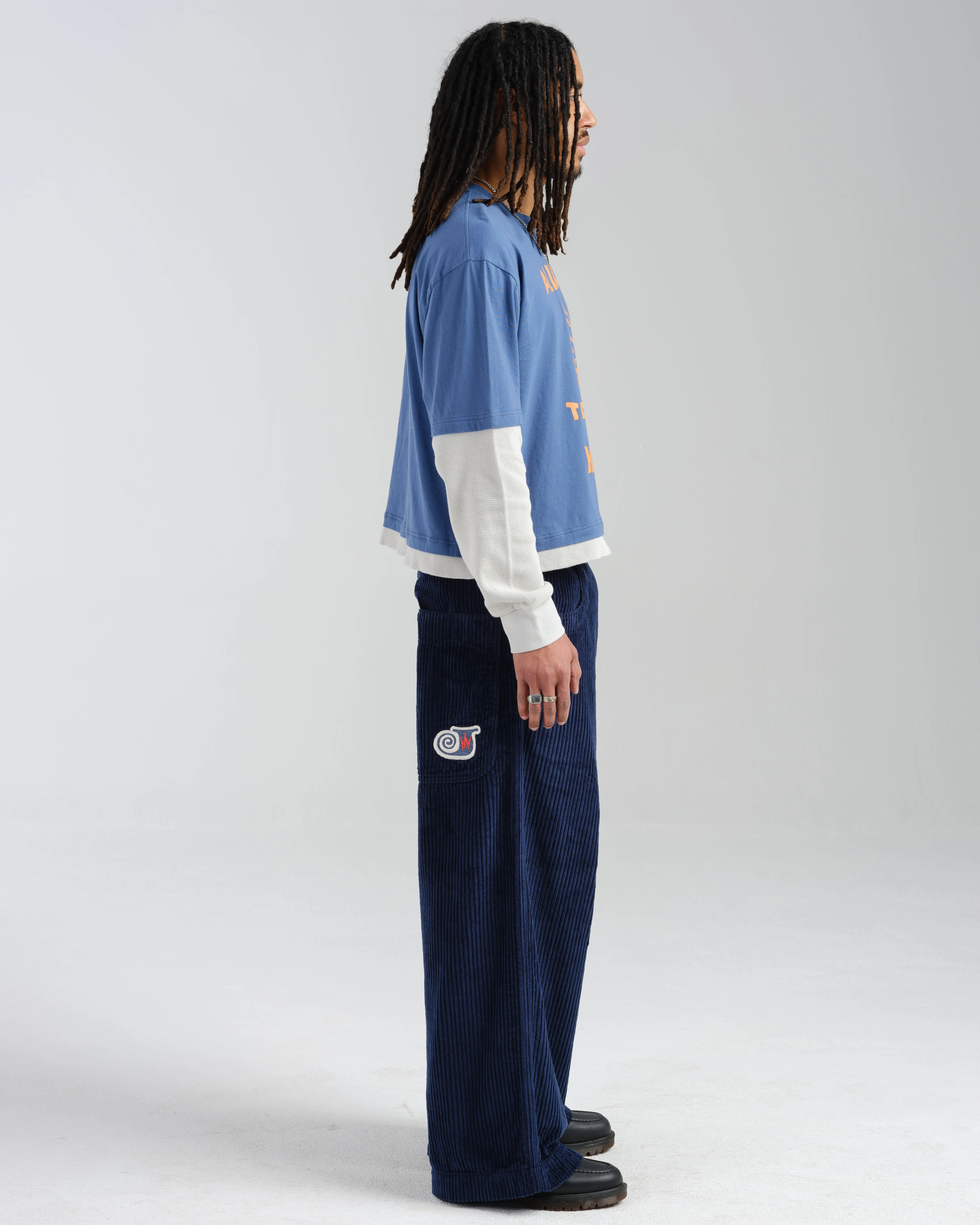 101 Twin Cannon. 26". 4 Wale Corduroy. Navy. sold by JNCO product image thumbnail 5