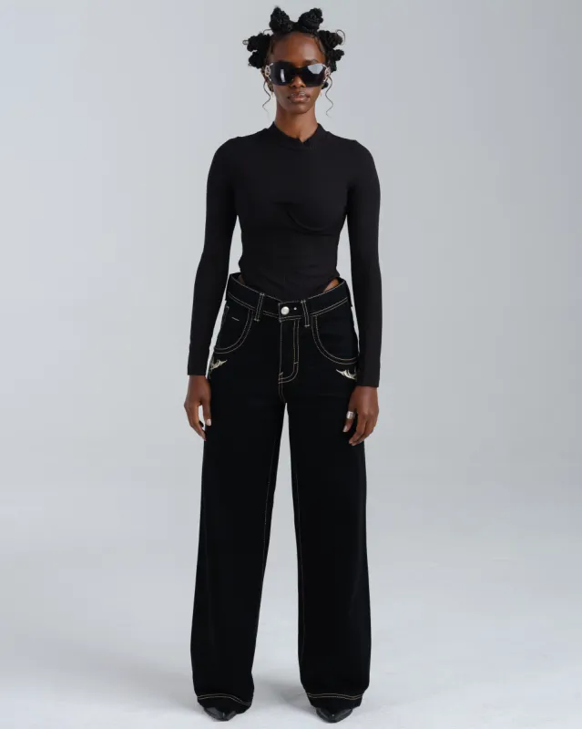 W Karatz. 23". Jet Black. sold by JNCO