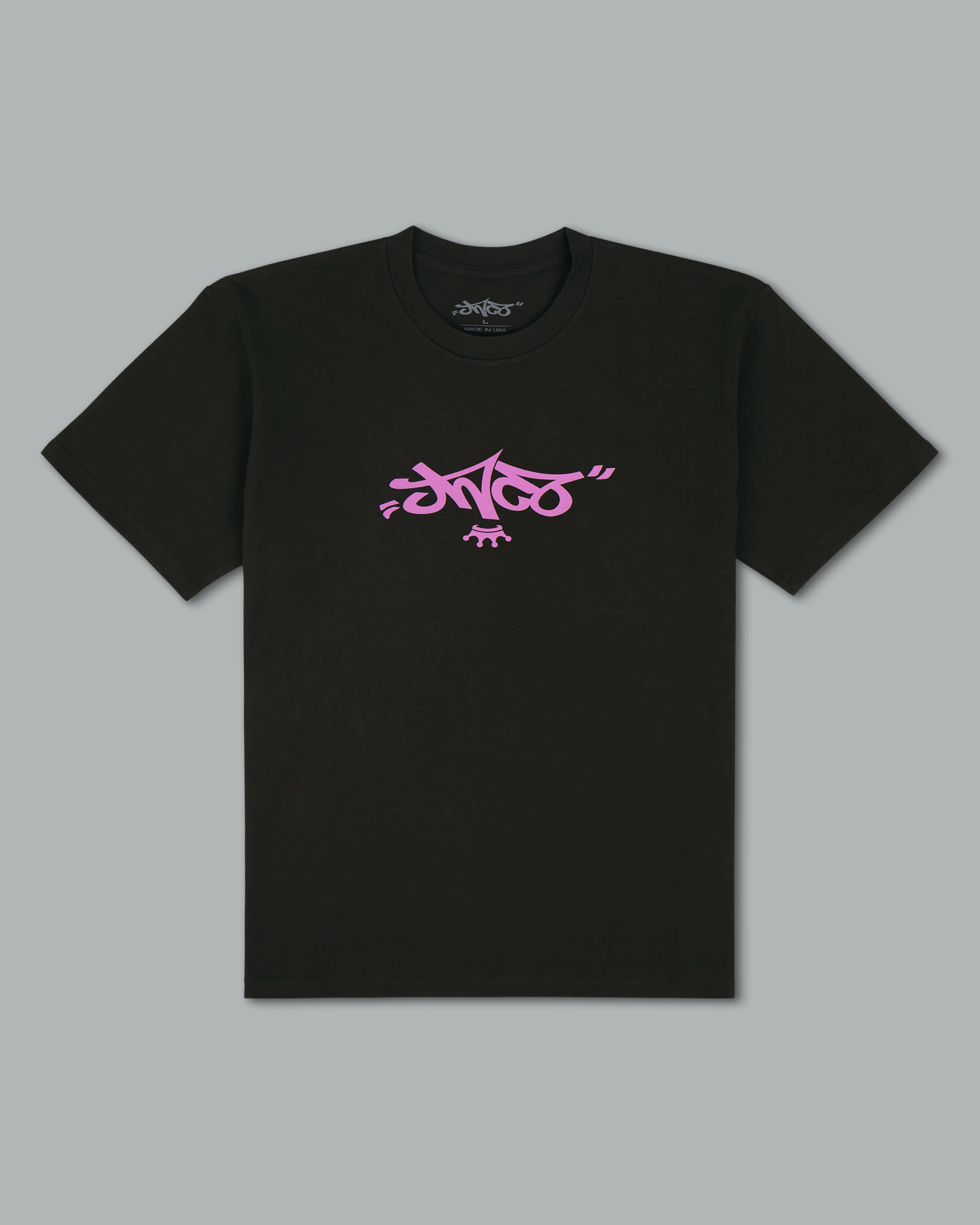 Reversed Crown Tee. Coal/ Lavender. sold by JNCO