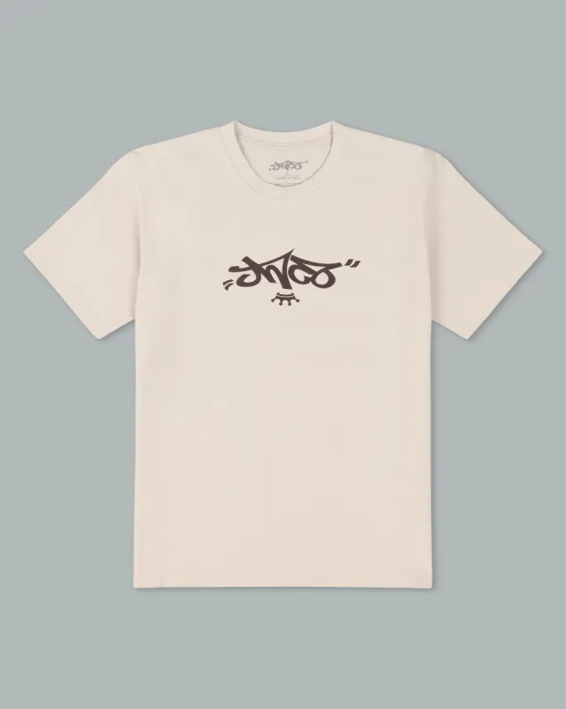 Reversed Crown Tee. Bone/ Java. sold by JNCO