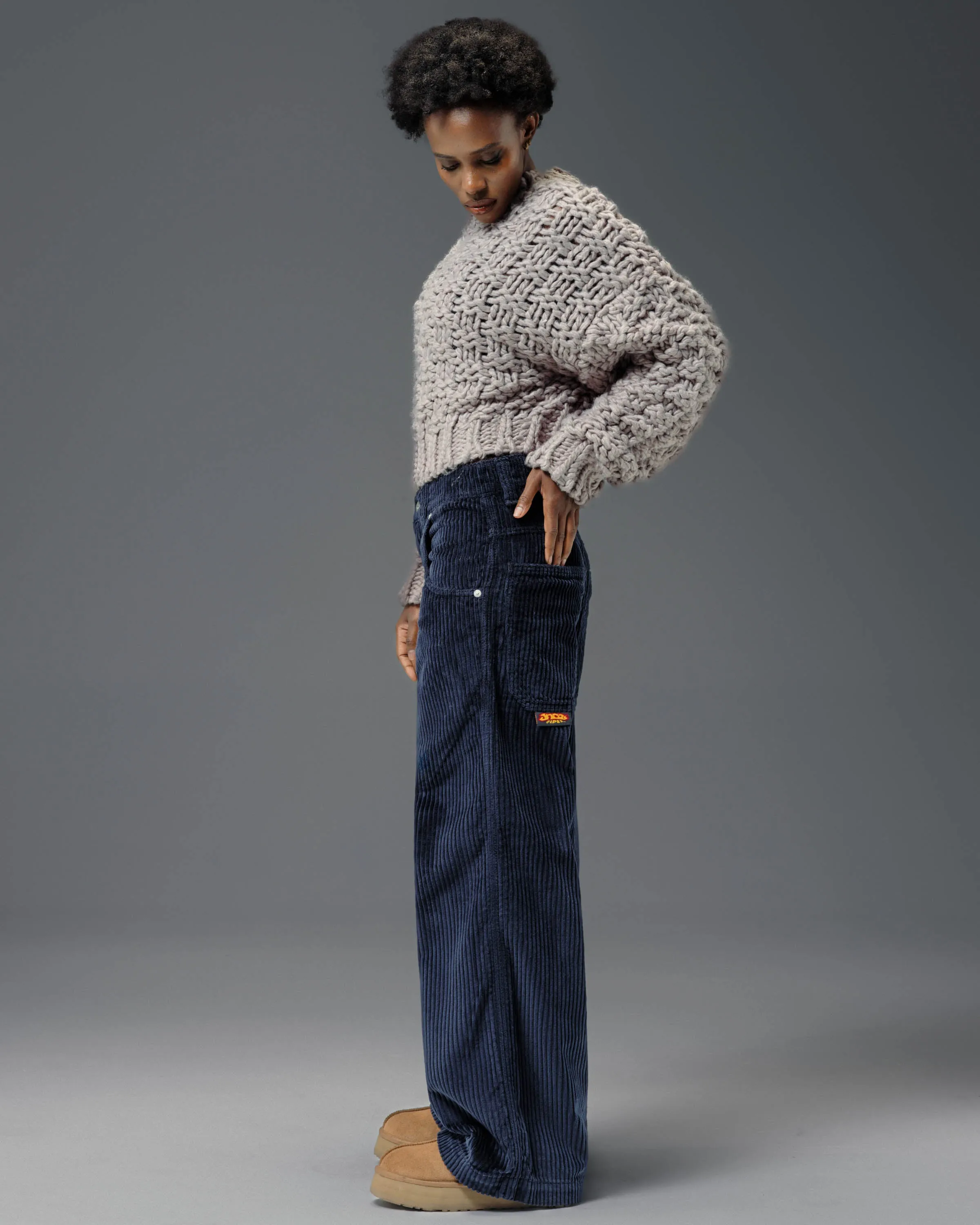 W179 Pipes. 23". 4 Wale Corduroy. Navy. sold by JNCO product image thumbnail 4