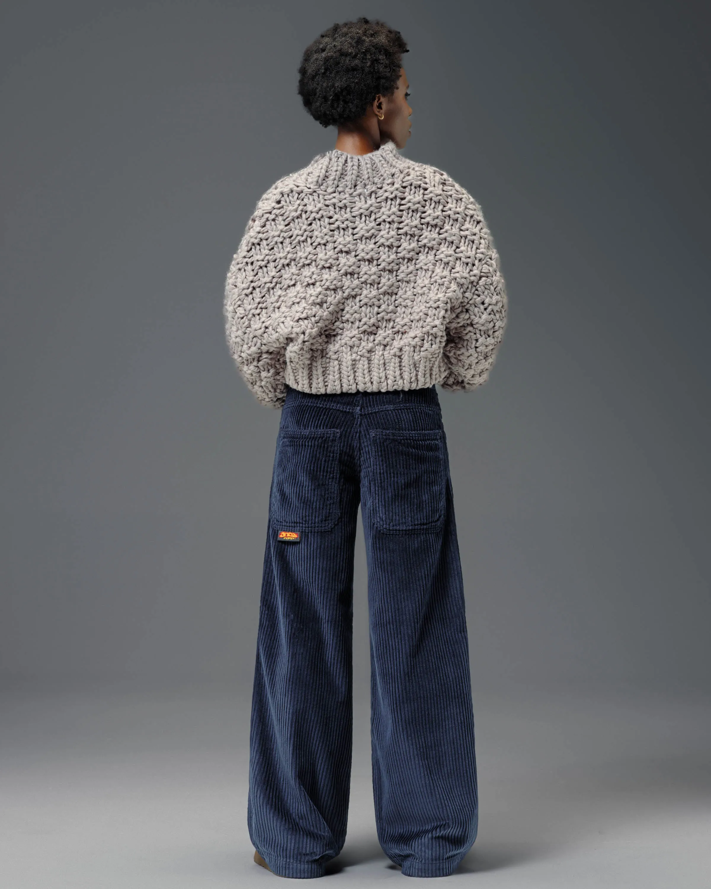 W179 Pipes. 23". 4 Wale Corduroy. Navy. sold by JNCO product image thumbnail 5