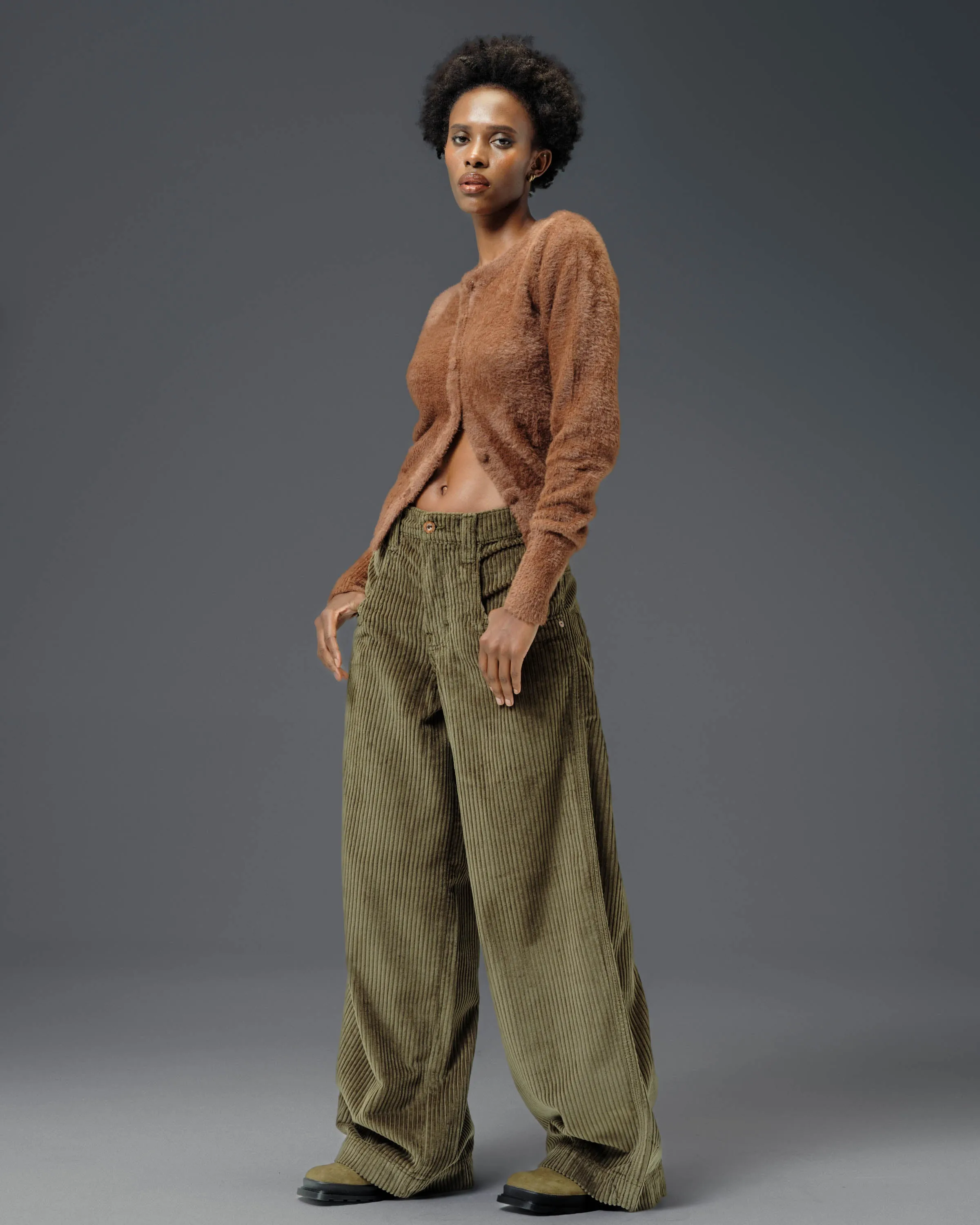 W101 Twin Cannon. 26". 4 Wale Corduroy. Moss. NEW sold by JNCO product image thumbnail 3