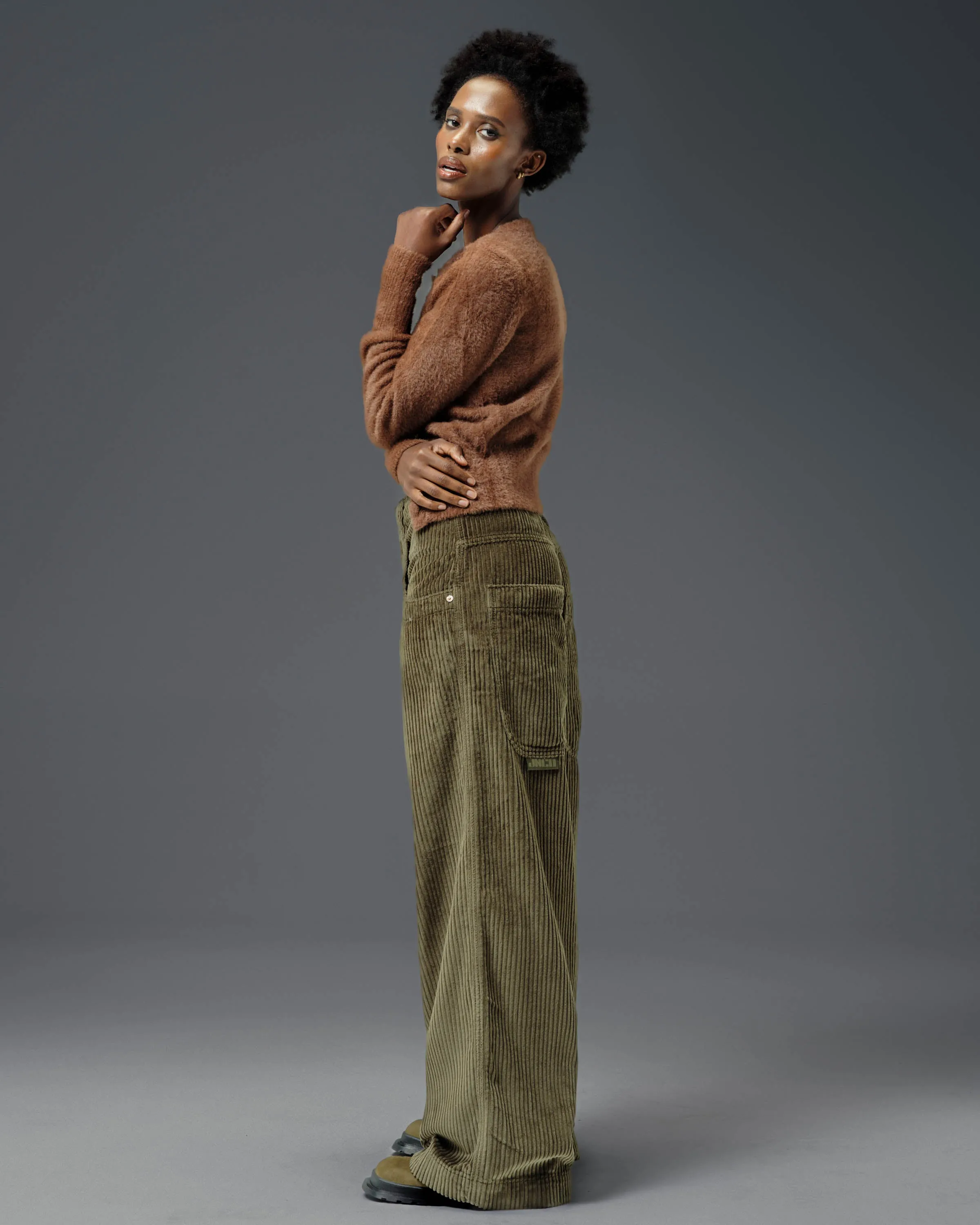 W101 Twin Cannon. 26". 4 Wale Corduroy. Moss. NEW sold by JNCO product image thumbnail 4