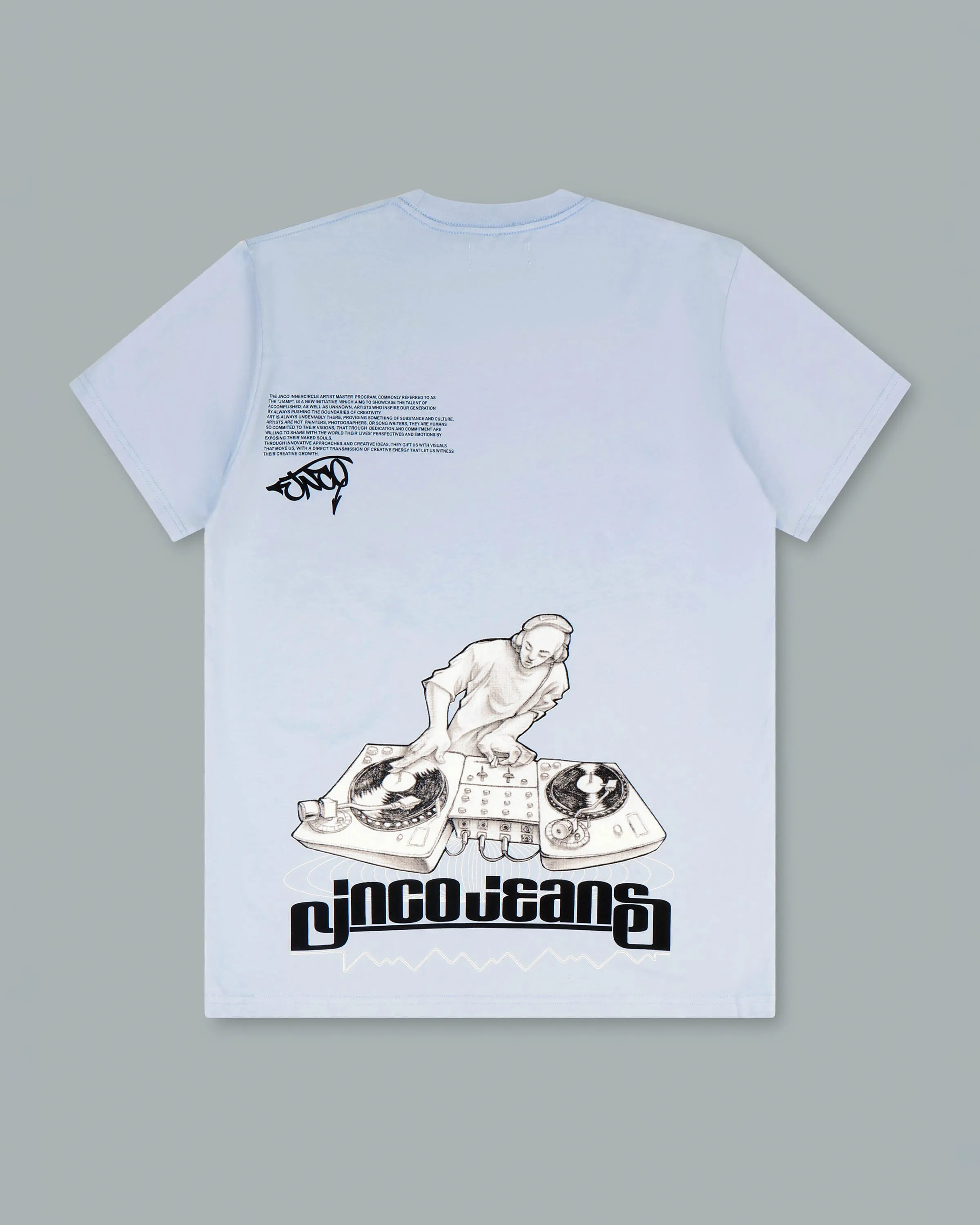 Turntable Tee. Powder Blue. sold by JNCO product image thumbnail 2