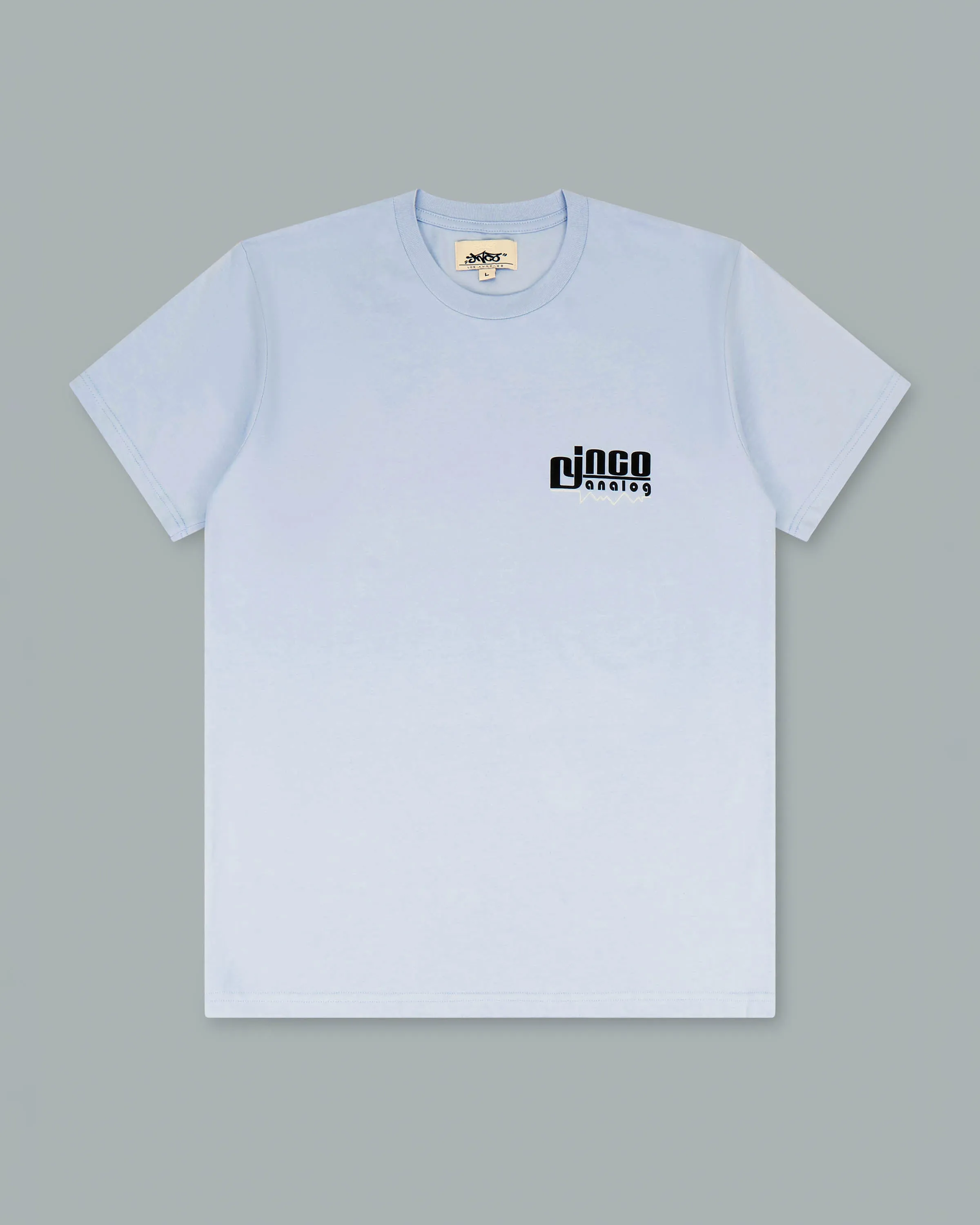 Turntable Tee. Powder Blue. sold by JNCO