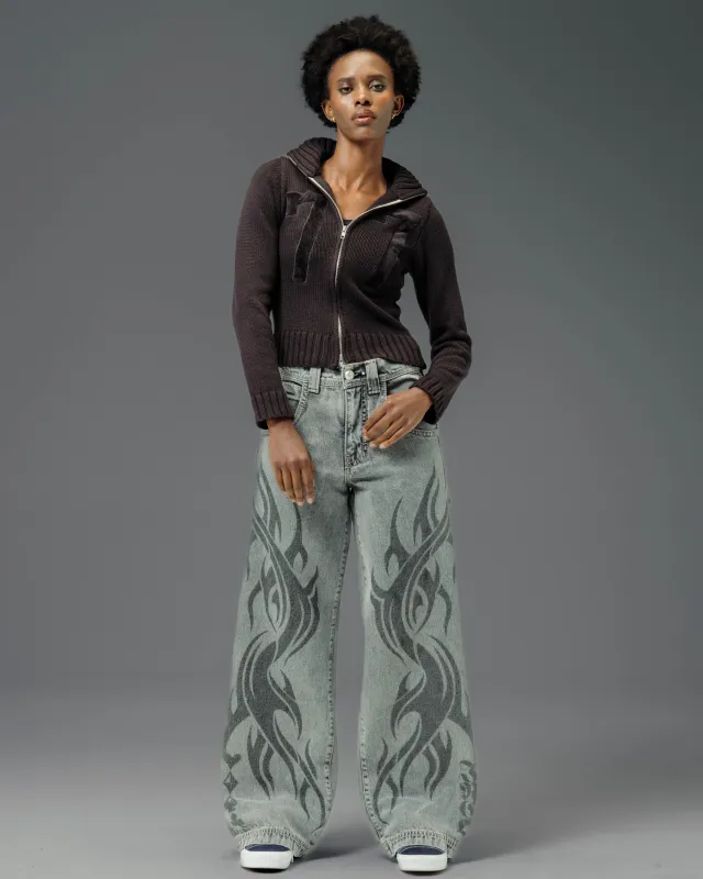 W Flame Karatz. 23". Black Vintage. sold by JNCO