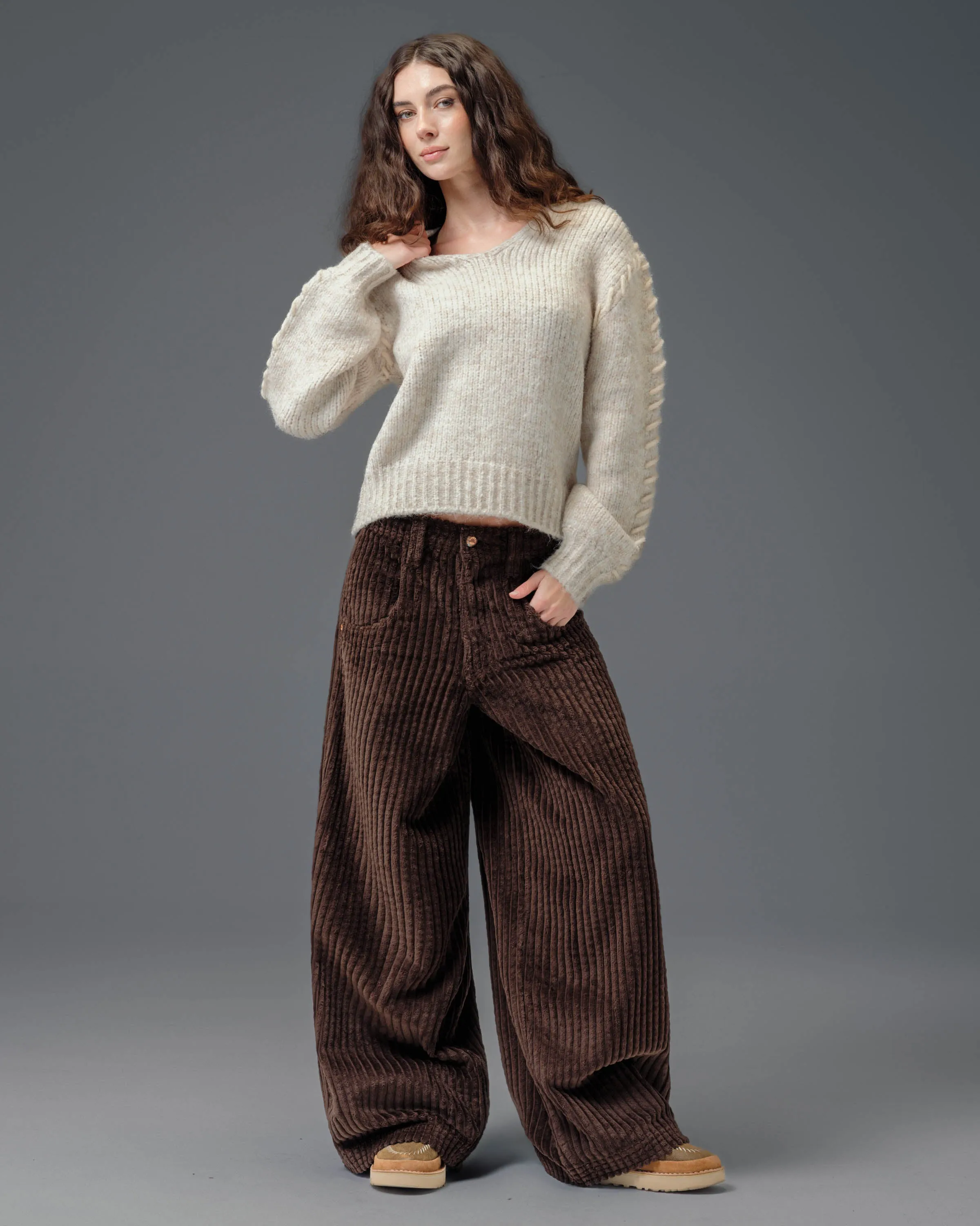 W Jester. 26". 2 Wale Corduroy. Java Brown. sold by JNCO product image thumbnail 3